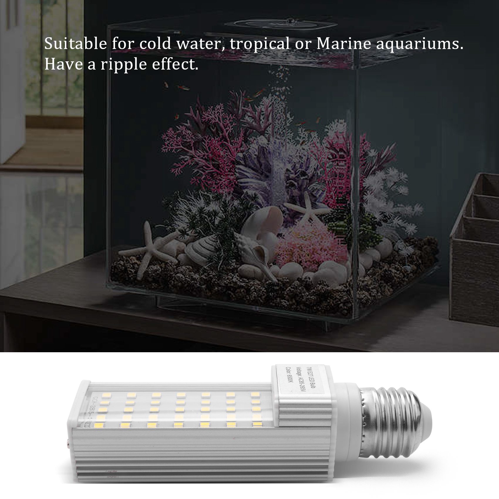 Aquarium Plant Growing - A56P-Fishpod White Plant Aquarium 7W Grow