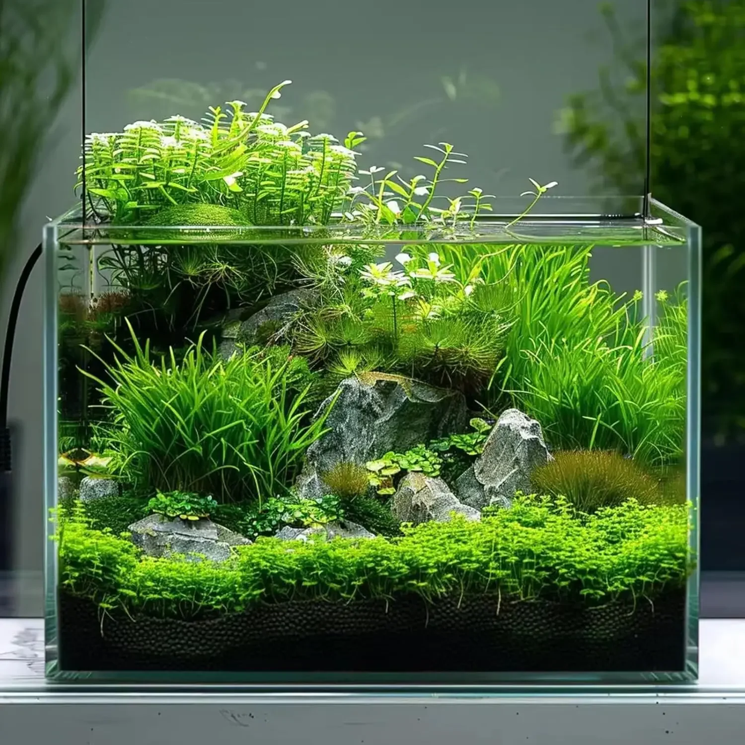 Planted Aquarium For Goldfish - 10 Gallon Glass Fish Tank, Easy