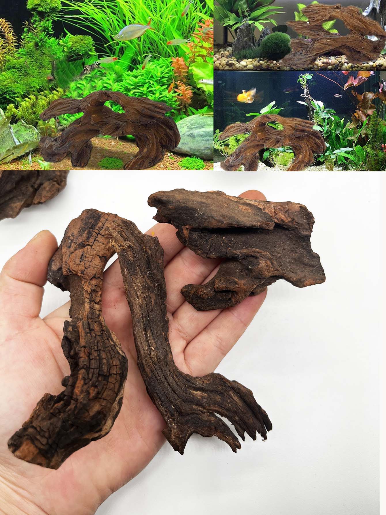 3PCS ﻿Natural-Look Driftwood S - Aquarium Planted Wood recension och pris
