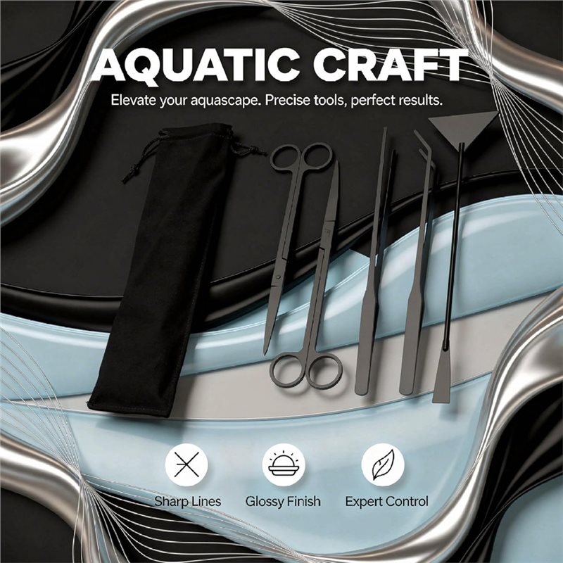 TFORU-Long Black Stainless Ste - Aquarium Planted Sand recension och pris