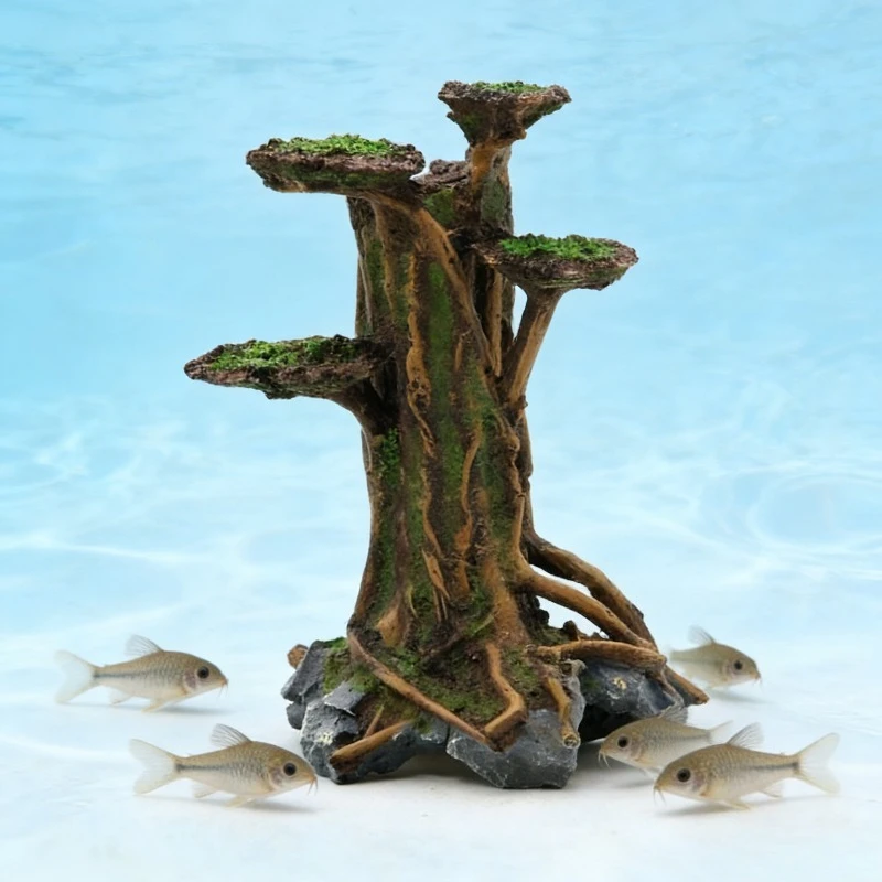Artificial Moss Tree Driftwood - Aquarium Planted Wood recension och pris
