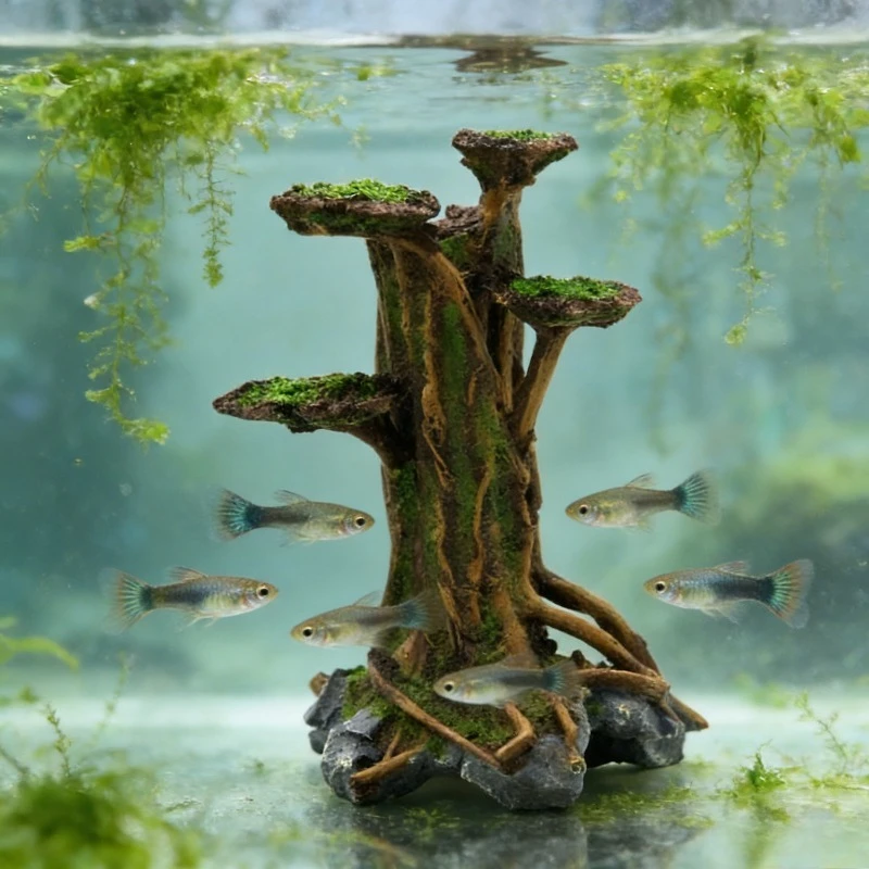 Artificial Moss Tree Driftwood - Aquarium Planted Wood recension och pris