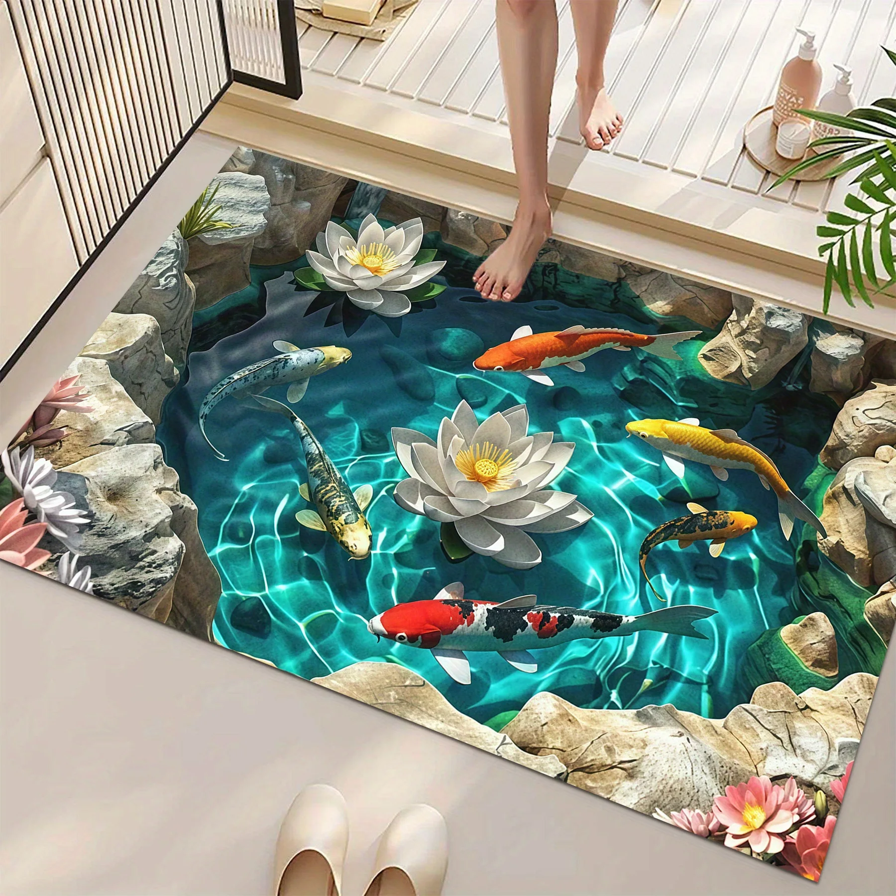 2D Koi Fish & Lotus Flower Bat - Aquarium Plant Echinodorus recension och pris
